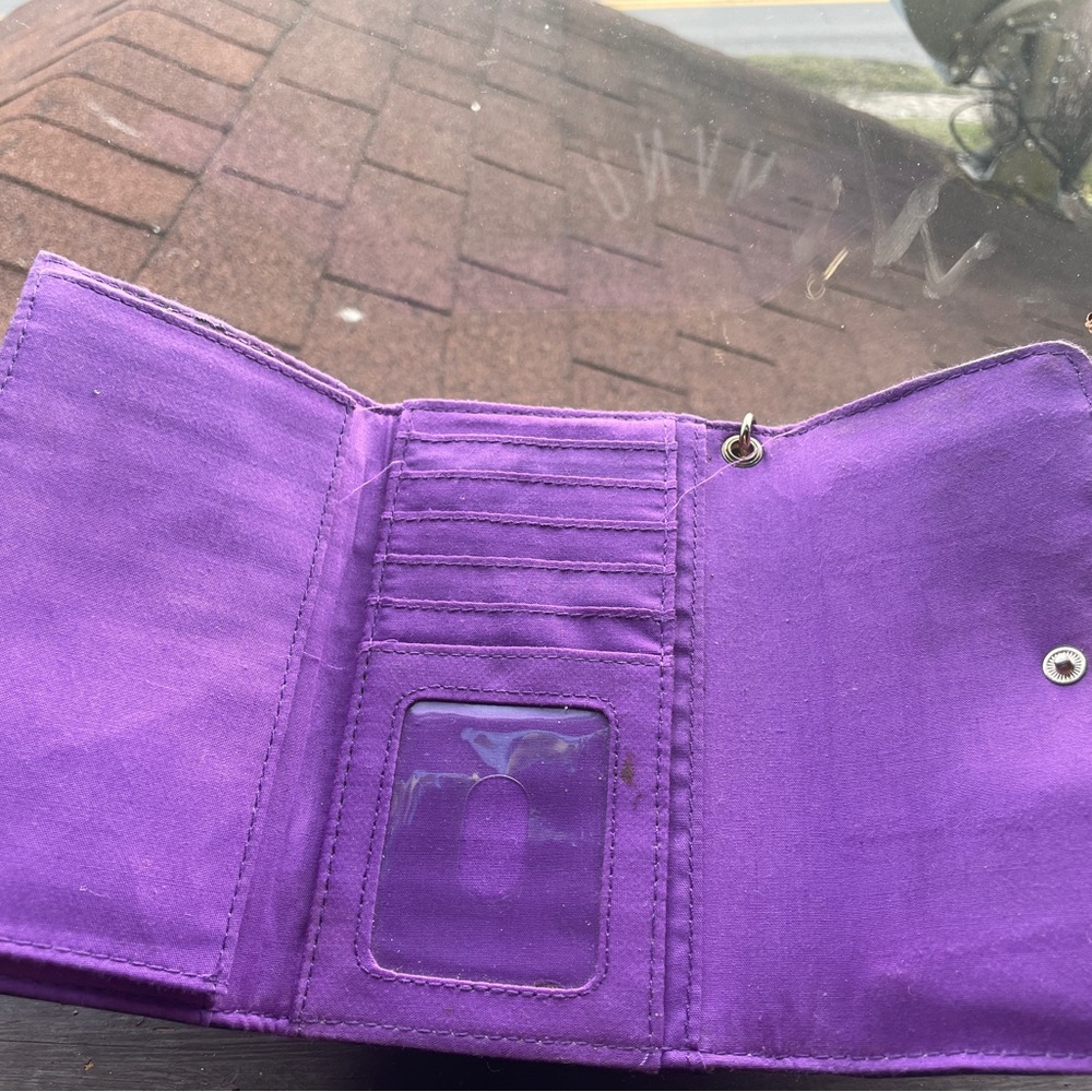 Disney Aladdin Magic Carpet Loungefly  Purple Trifold Wristlet Wallet